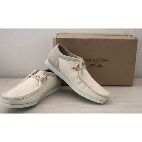Collection x Clarks Men's Sz 11M Ivory Combo Shacrelite Moc Toe Slip-On Shoes - Picture 1 of 15